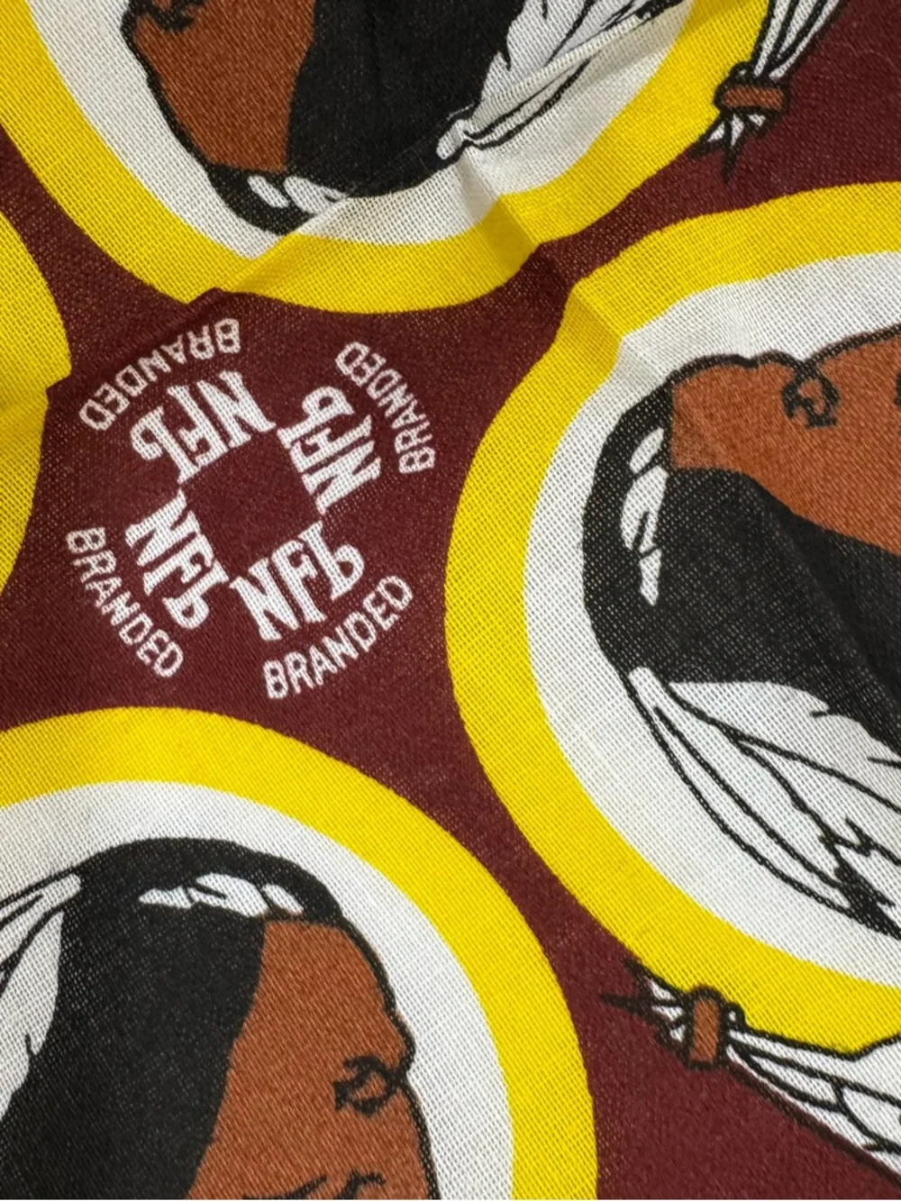 Lot of 20 NFL Branded Collectible Redskins Bandana in Burgundy Yellow White